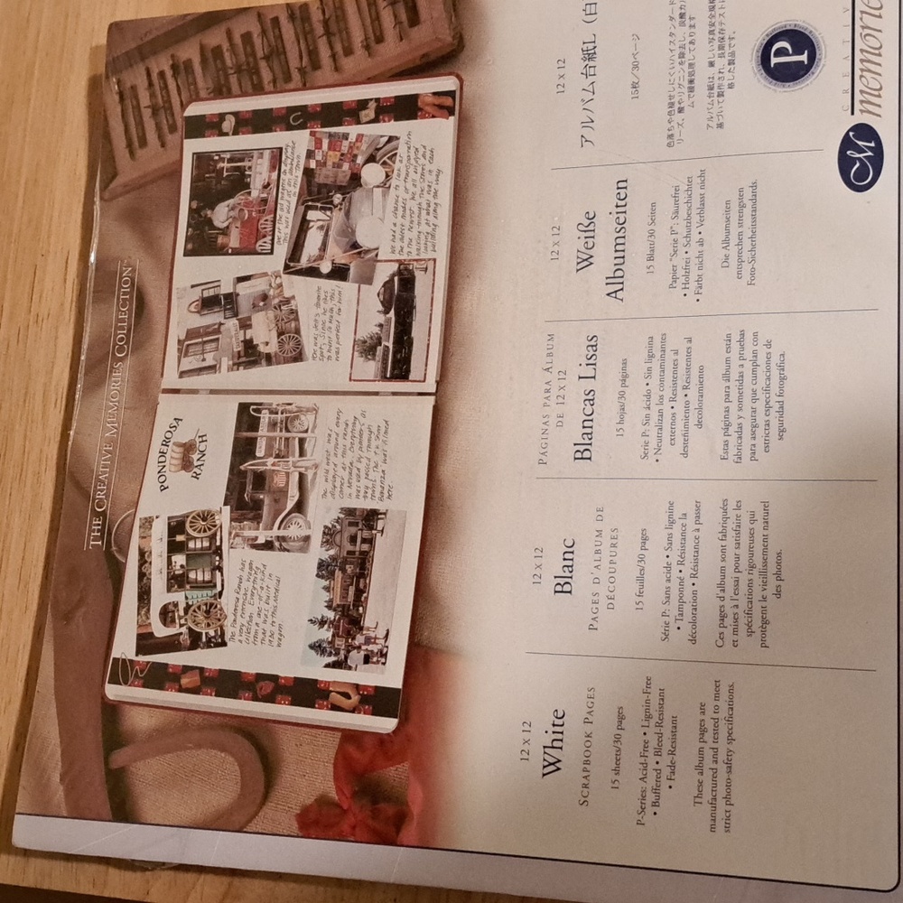 Creative Memories Refill Pages 15 Sheets/ 30 Pages  12 x 12 White  ~ New